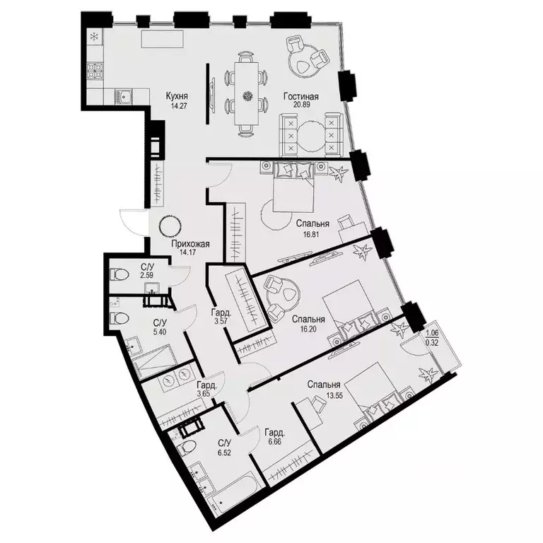 4-к кв. Санкт-Петербург ул. Профессора Попова, 38 (124.6 м) - Фото 0