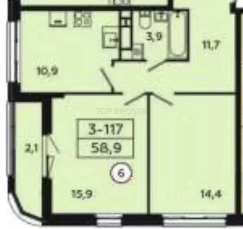 2-к кв. Москва Сосенское поселение, просп. Куприна, 7к3 (56.4 м) - Фото 2