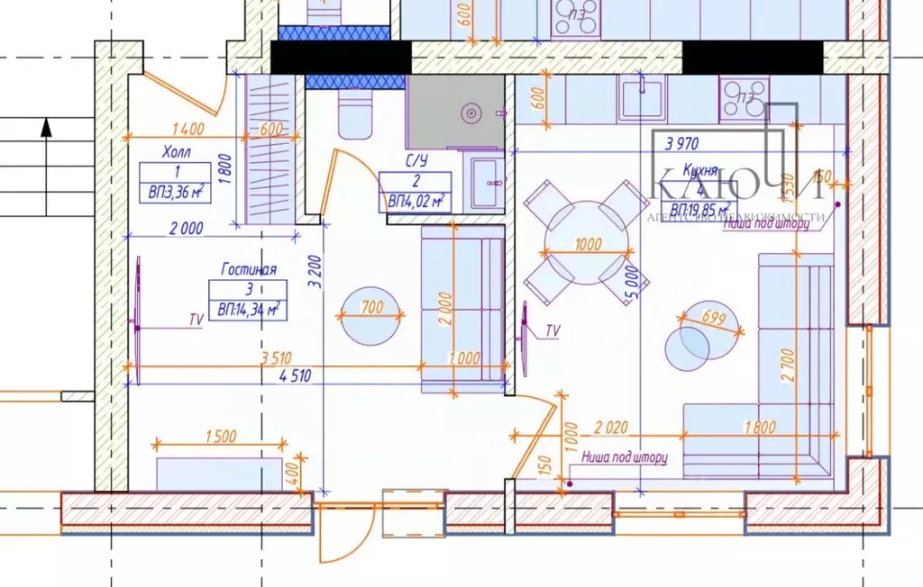 1-к кв. Челябинская область, Магнитогорск ул. Сочинская, 3 (41.5 м) - Фото 2