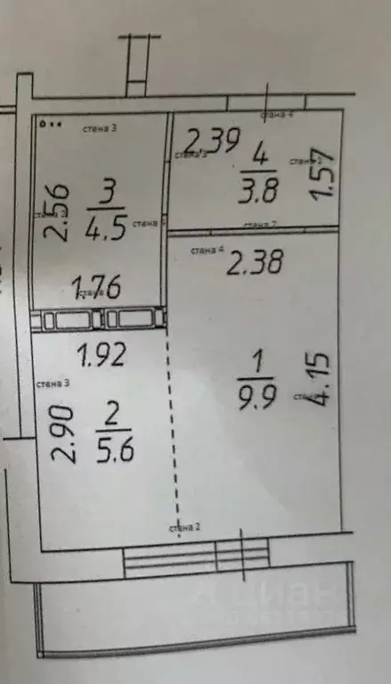 Студия Пермский край, д. Кондратово ул. Г.Н. Нифантова, 3к1 (23.8 м) - Фото 2
