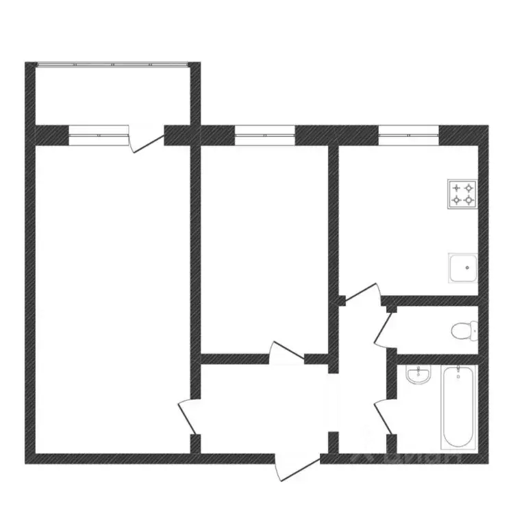 2-к кв. Тюменская область, Тюмень Ямская ул., 73к2 (50.0 м) - Фото 2