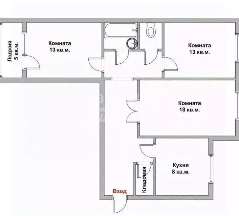 3-к кв. Челябинская область, Челябинск ул. Машиностроителей, 12 (64.3 ... - Фото 1