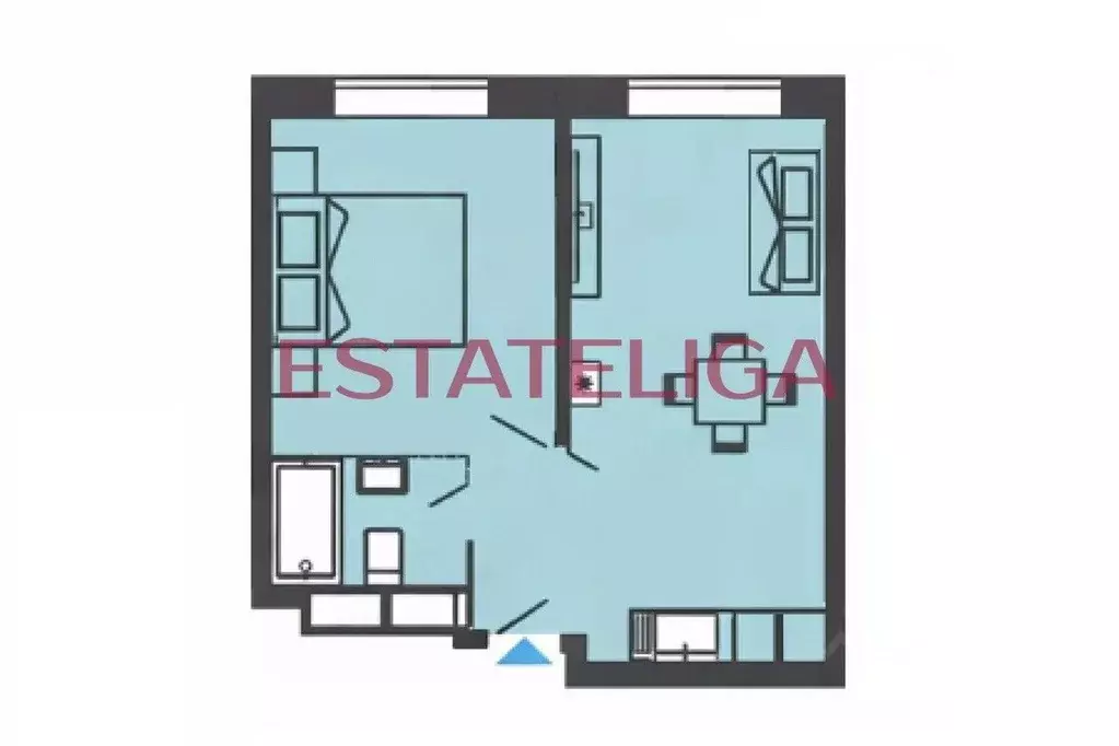 2-к кв. Москва Береговой проезд, 5Ак3 (45.0 м) - Фото 2