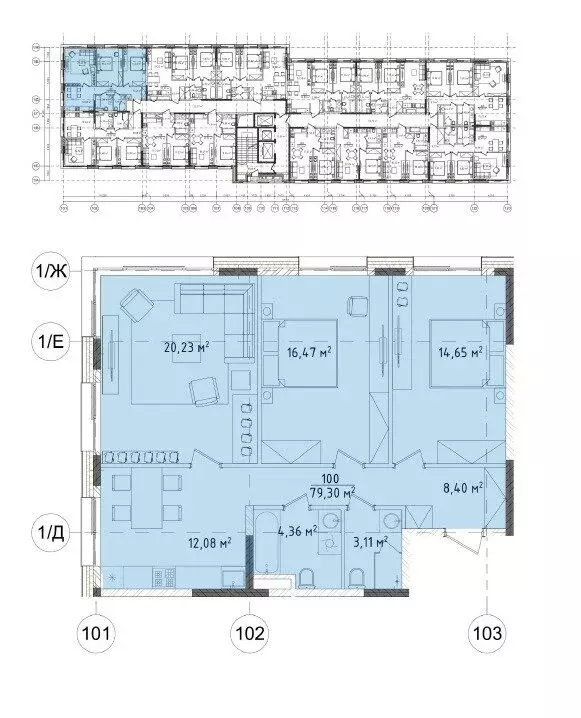 3-комнатная квартира: Москва, улица Зорге, 9Ак1 (81.4 м) - Фото 0