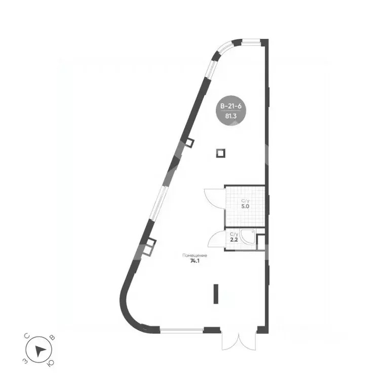 Помещение свободного назначения в Москва 4-я оч., Шагал жилой ... - Фото 2