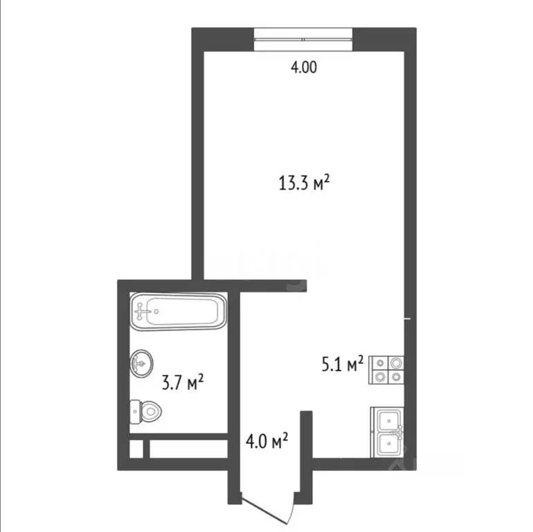 Студия Москва Алиа жилой комплекс, к1 (27.0 м) - Фото 1