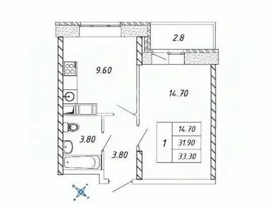 1-к кв. Московская область, Люберцы Зенино ЖК Самолет мкр, ул. Дружбы, ... - Фото 2
