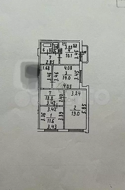 3-к. квартира, 77,5 м, 18/22 эт. - Фото 0