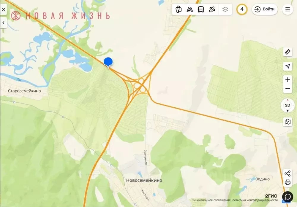 Участок в Самарская область, Красноярский район, Новосемейкино ... - Фото 1