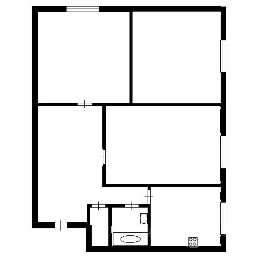 3-к кв. Омская область, Омск просп. Мира, 61 (59.0 м) - Фото 1