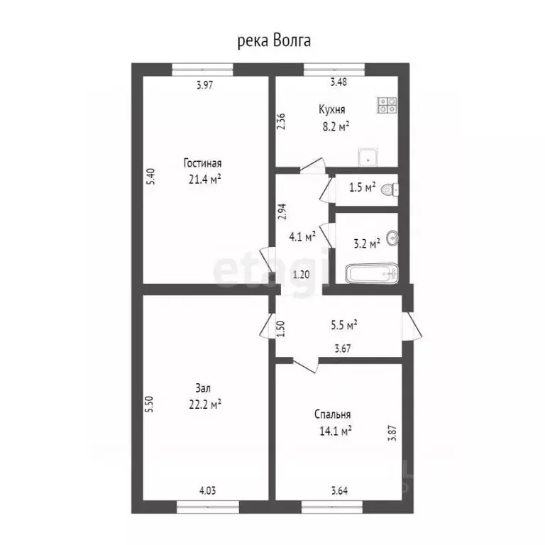 3-к кв. Самарская область, Самара Волжский просп., 33 (80.7 м) - Фото 2