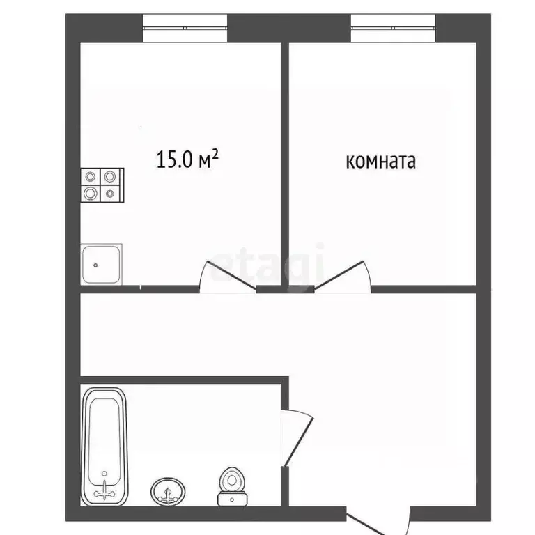 1-к кв. Ярославская область, Ярославль ул. Свободы, 60В (44.0 м) - Фото 2