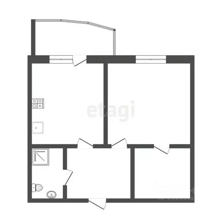 1-к кв. Тюменская область, Тюмень Амурская ул., 4 (41.3 м) - Фото 2