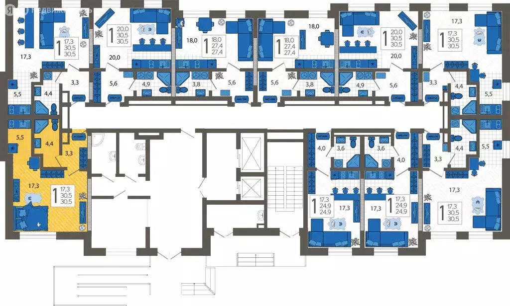 Квартира-студия: Сочи, улица Искры, 88к6 (30.5 м) - Фото 1