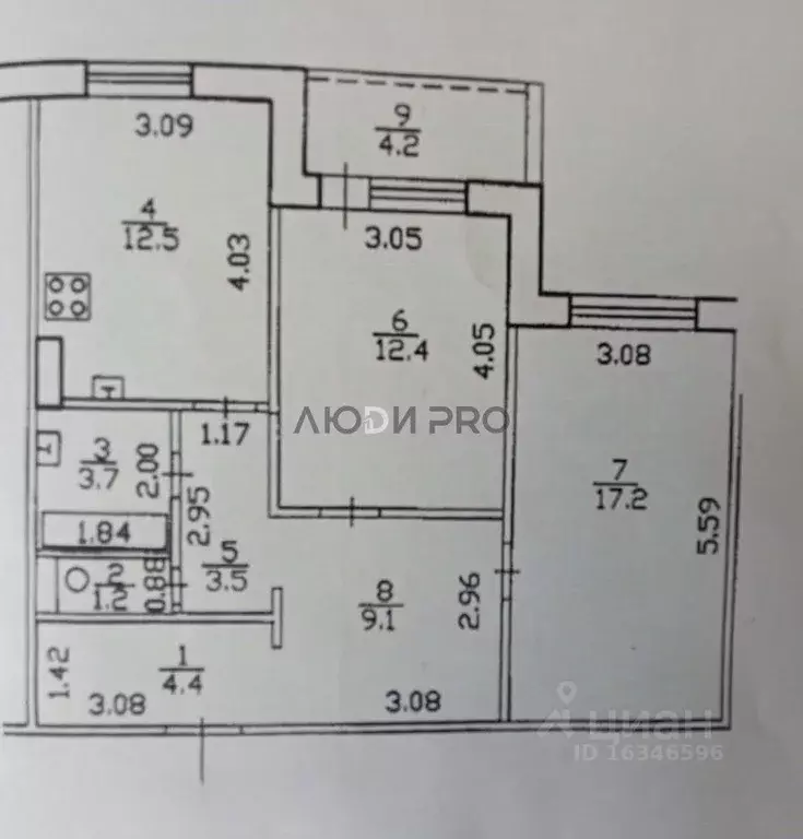2-к кв. Башкортостан, Уфа ул. Академика Королева, 10/4 (64.0 м) - Фото 2