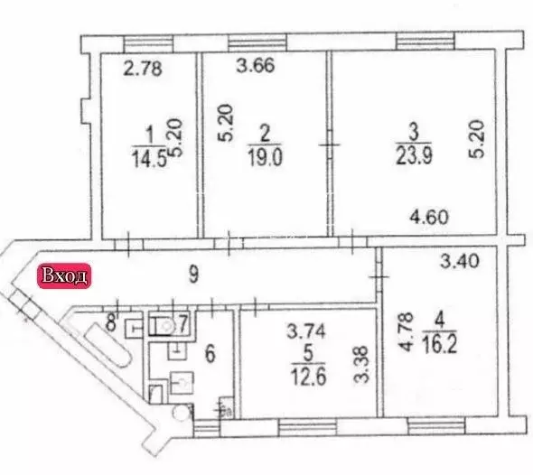 4-к кв. Москва Чистопрудный бул., 12К2 (110.0 м) - Фото 2