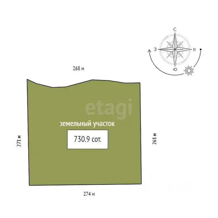 Участок в Красноярский край, Емельяново пгт ул. Родниковая (730.9 ... - Фото 2