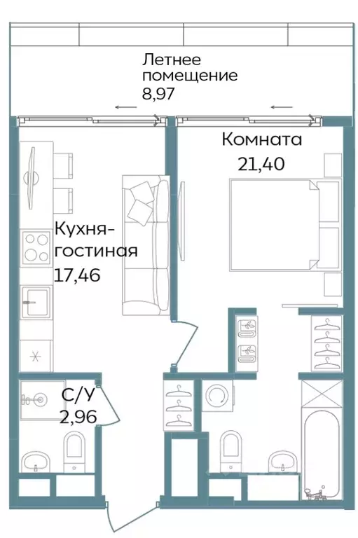 2-к кв. Крым, Саки ул. Морская (50.79 м) - Фото 1