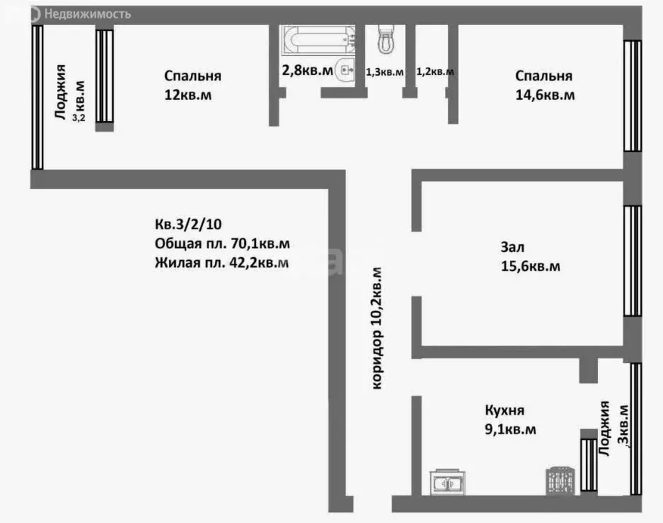 3-комнатная квартира: Новосибирск, Тенистая улица, 25 (60.6 м) - Фото 0