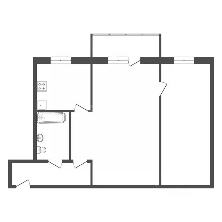 2-к кв. Красноярский край, Красноярск Дорожная ул., 4 (45.4 м) - Фото 2