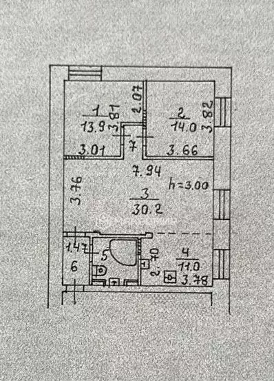 3-к. квартира, 80,8 м, 4/4 эт. - Фото 0