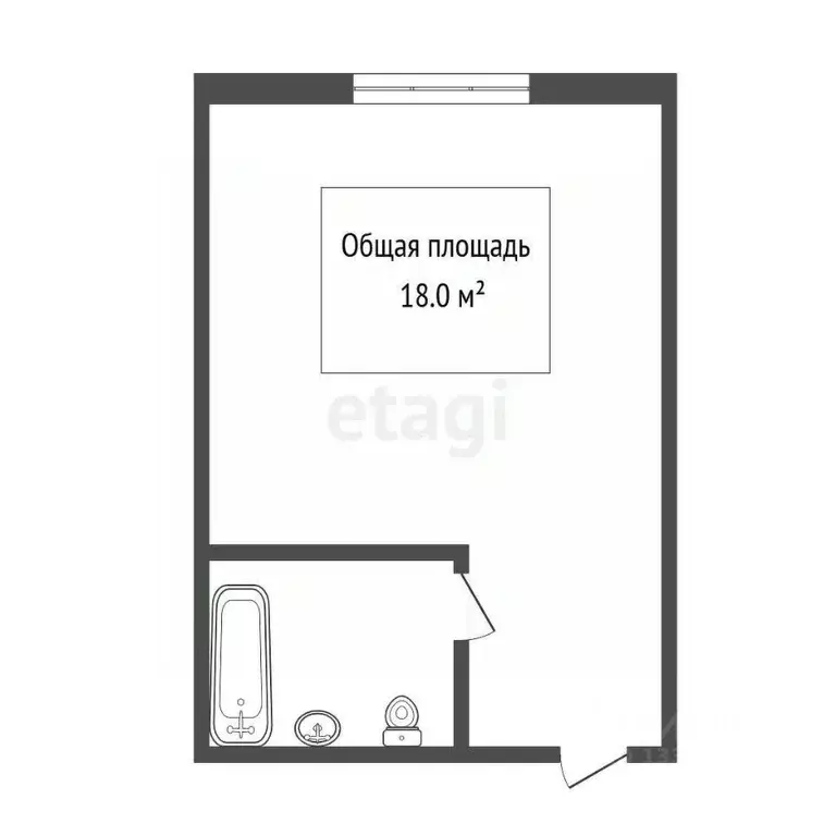 Студия Томская область, Томск тракт Иркутский, 51 (18.0 м) - Фото 1