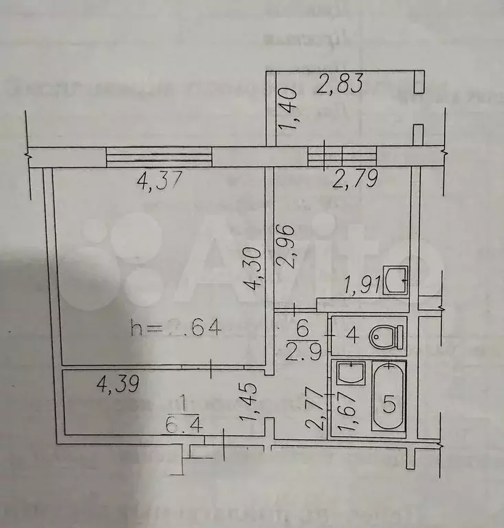 1-к. квартира, 39,8 м, 8/10 эт. - Фото 0
