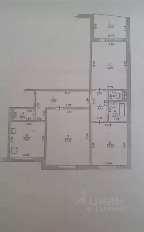 3-к кв. Тамбовская область, Тамбов Астраханская ул., 187 (63.0 м) - Фото 1