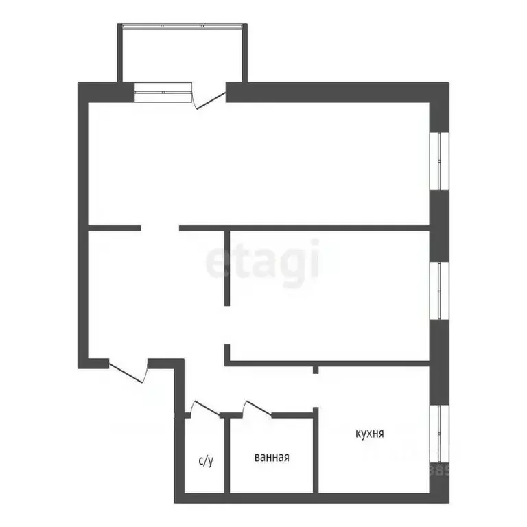 2-к кв. Красноярский край, Красноярск ул. Гусарова, 12 (47.5 м) - Фото 1