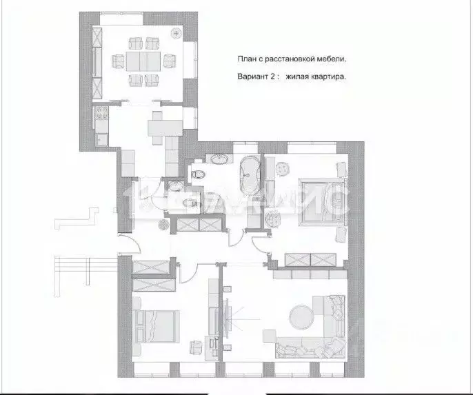 4-к кв. Москва Тверская ул., 6С3 (106.2 м) - Фото 2