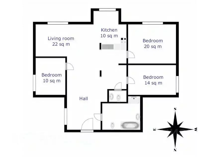 4-к кв. Москва Гоголевский бул., 25С1 (90.0 м) - Фото 1