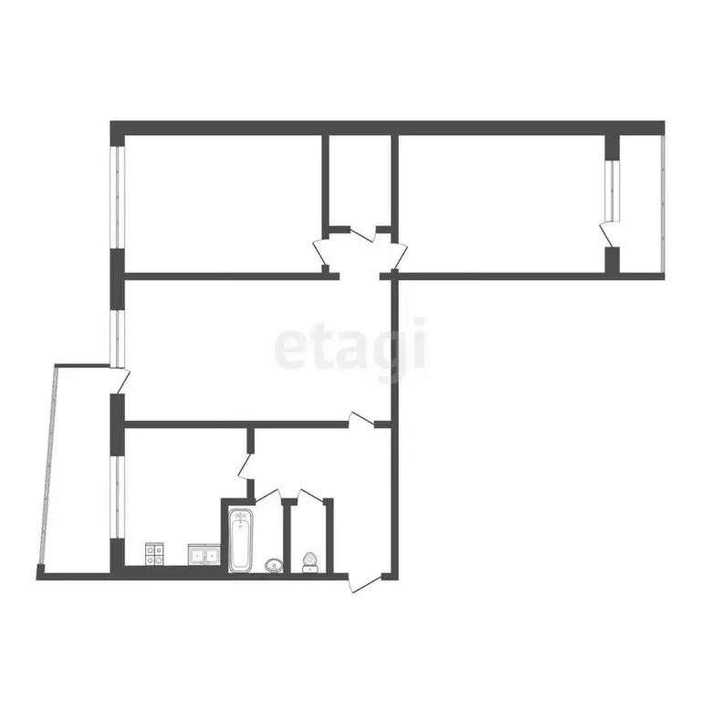 3-к кв. Мордовия, Саранск Рабочая ул., 34 (64.1 м) - Фото 1