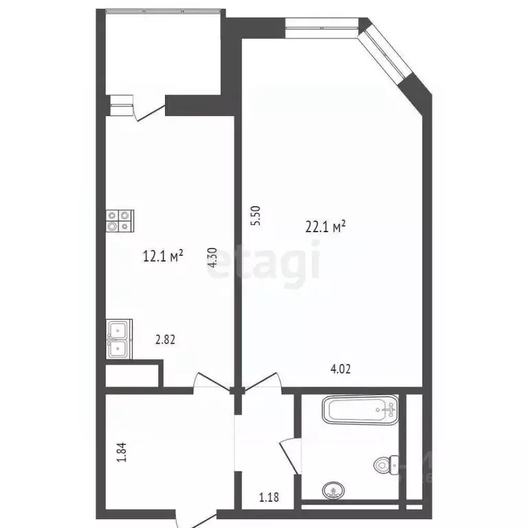 1-к кв. Московская область, Долгопрудный просп. Ракетостроителей, 7к1 ... - Фото 1