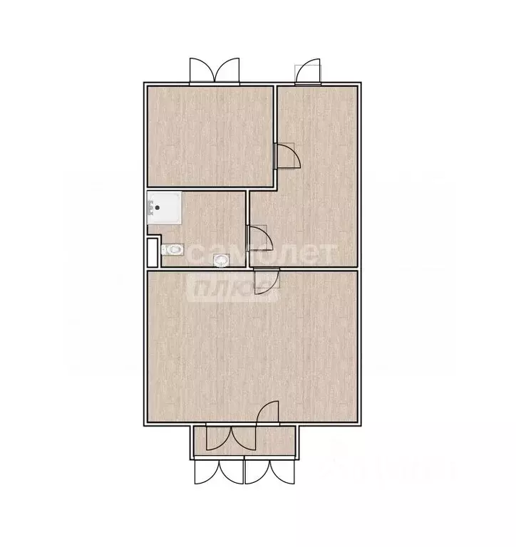 1-к кв. Краснодарский край, Туапсе Светлый пер., 9Г (28.0 м) - Фото 2