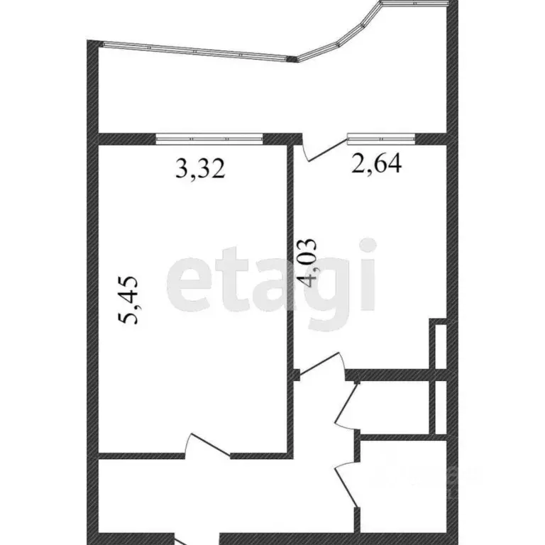 1-к кв. Белгородская область, Белгород ул. Есенина, 9к3 (47.7 м) - Фото 1