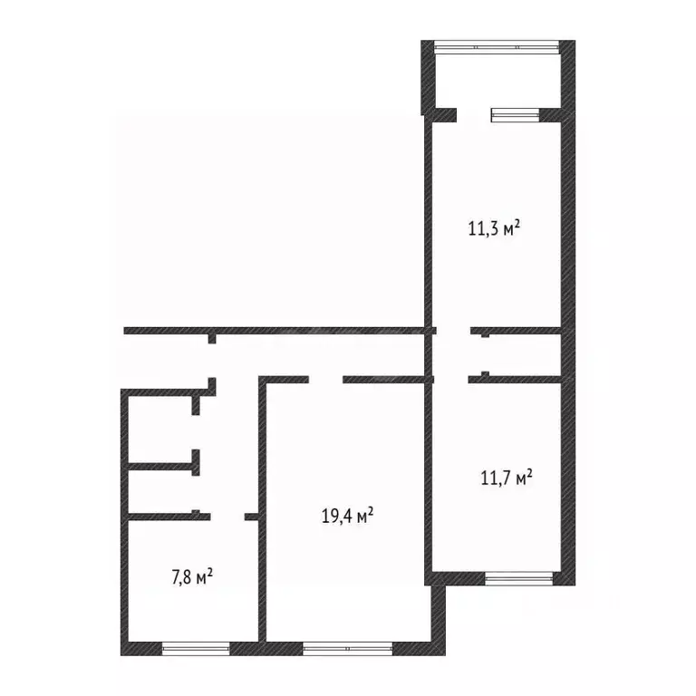3-к кв. Воронежская область, с. Новая Усмань ул. Полевая, 47 (67.1 м) - Фото 2