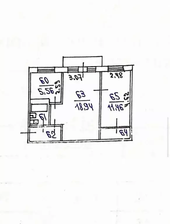2-к кв. Белгородская область, Белгород Садовая ул., 63 (44.1 м) - Фото 1