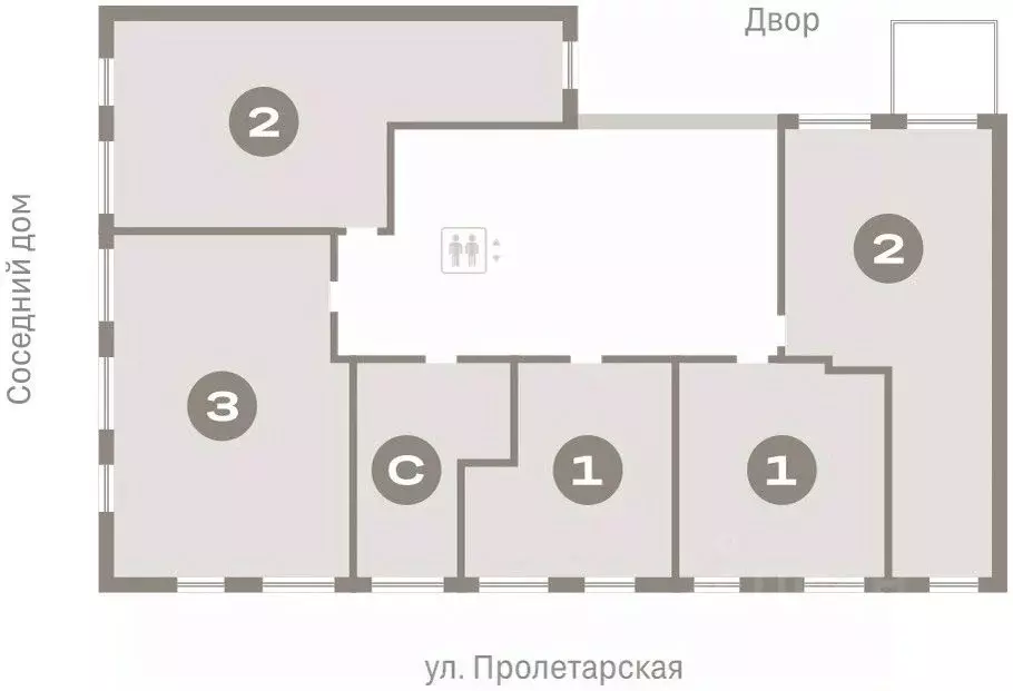 Студия Курганская область, Курган Центральный жилрайон, Дом Кино жилой ... - Фото 1