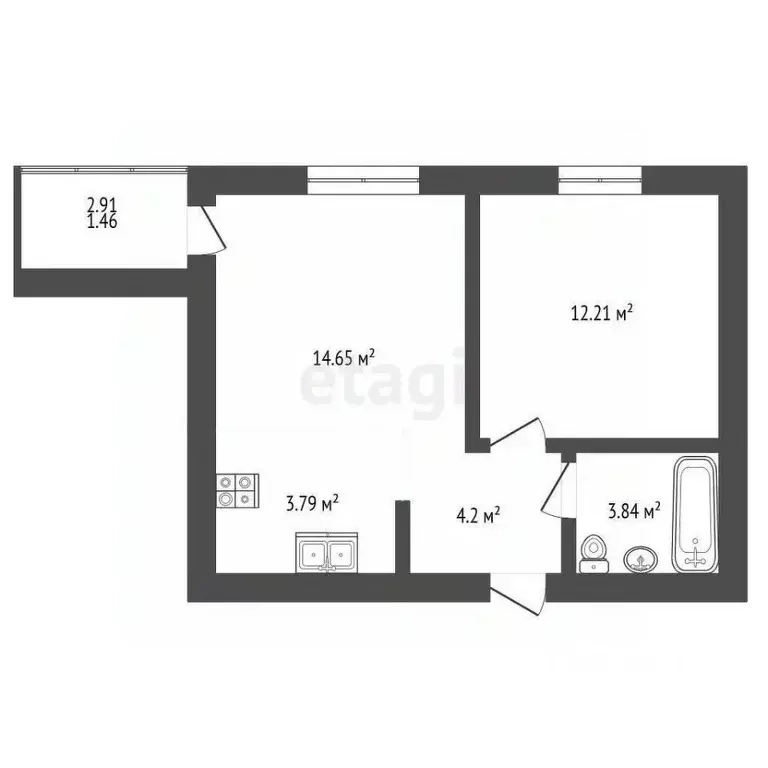 1-к кв. Оренбургская область, Оренбург ул. Поляничко, 5 (40.15 м) - Фото 1