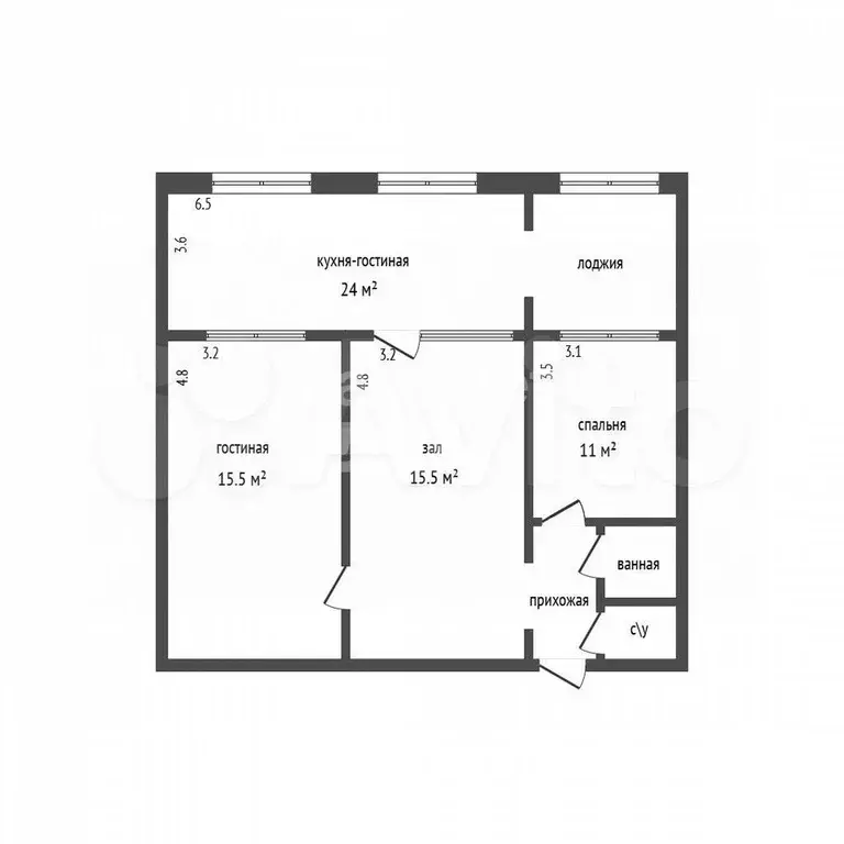 3-к. квартира, 74 м, 2/5 эт. - Фото 0