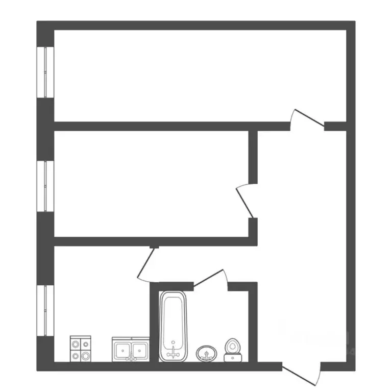 2-к кв. Тюменская область, Тюмень Профсоюзная ул., 79 (43.7 м) - Фото 2