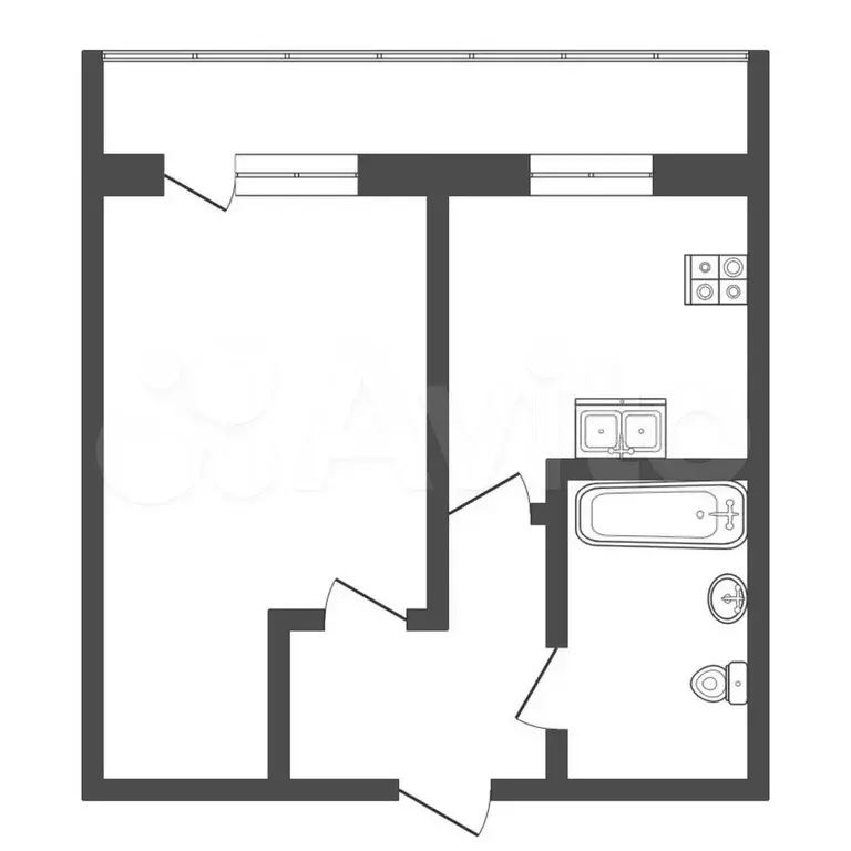 1-к. квартира, 30 м, 1/8 эт. - Фото 0