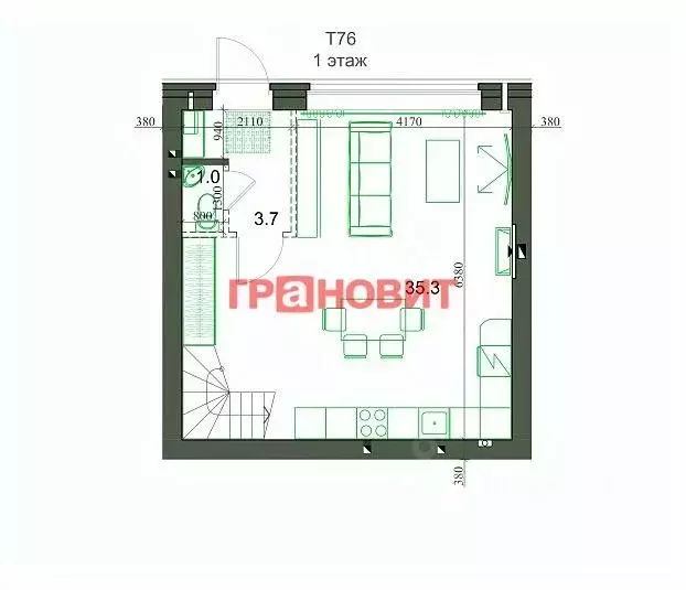 2-к кв. Новосибирская область, Новосибирский район, Мичуринский ... - Фото 1