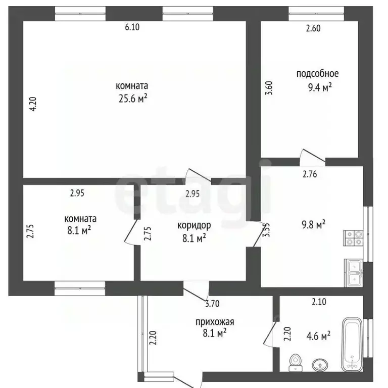 Дом в Крым, Сакский район, с. Ромашкино ул. Юбилейная, 21 (74 м) - Фото 2
