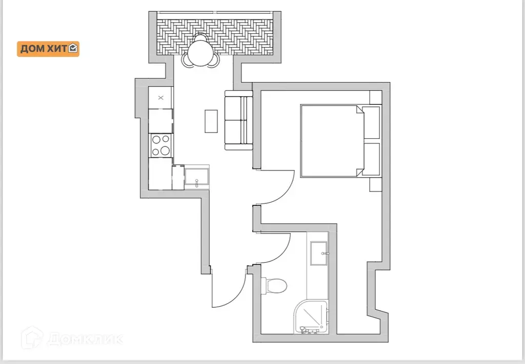 Продаётся 1-к квартира, 32 м - Фото 1