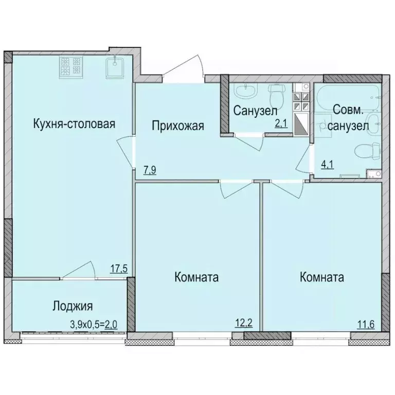 2-к кв. Удмуртия, Ижевск Камбарская ул., 94к1 (57.81 м) - Фото 0