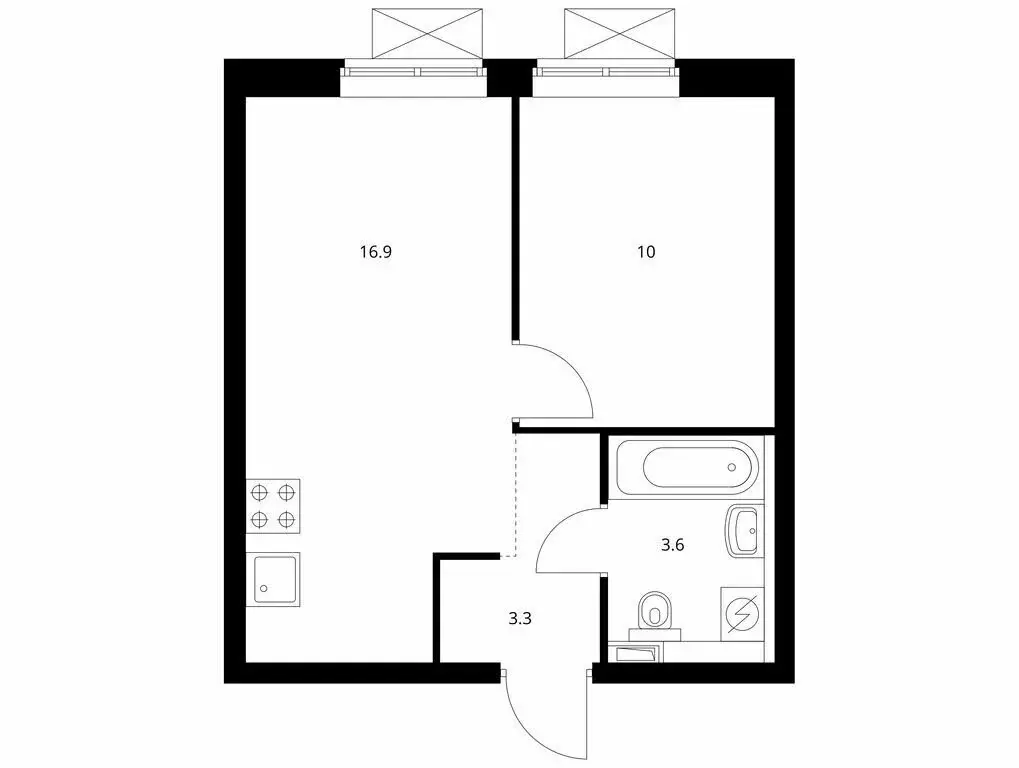 Квартира-студия: Владивосток, ЖК Снежный Парк, 3 (23.5 м) - Фото 1