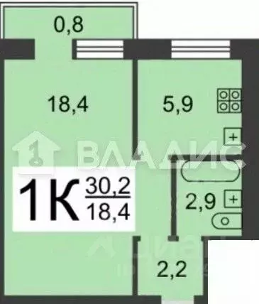 1-к кв. Нижегородская область, Нижний Новгород Московское ш., 104 ... - Фото 1