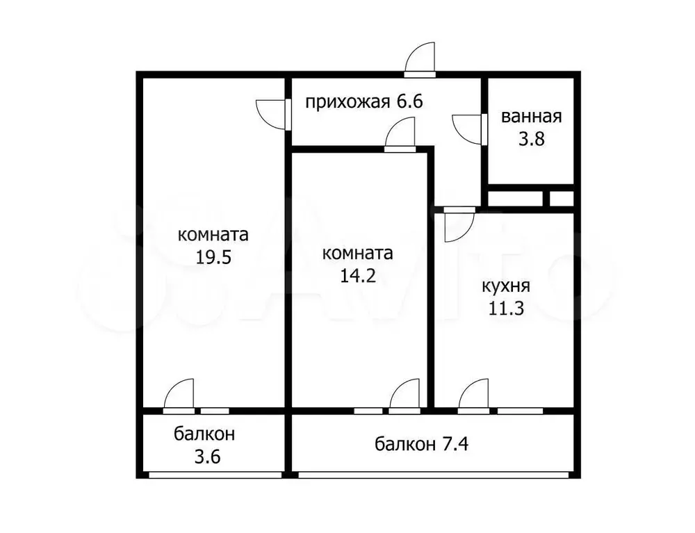 2-к. квартира, 60 м, 16/24 эт. - Фото 0