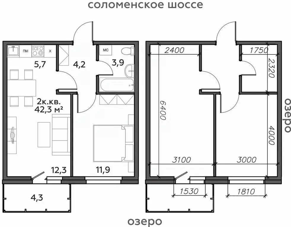 2-к кв. Карелия, Петрозаводск Район Северная промзона, Вороний Наволок ... - Фото 1